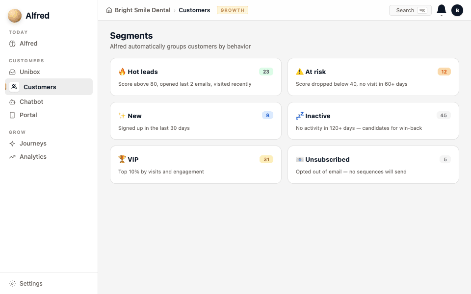 See your segments — screenshot